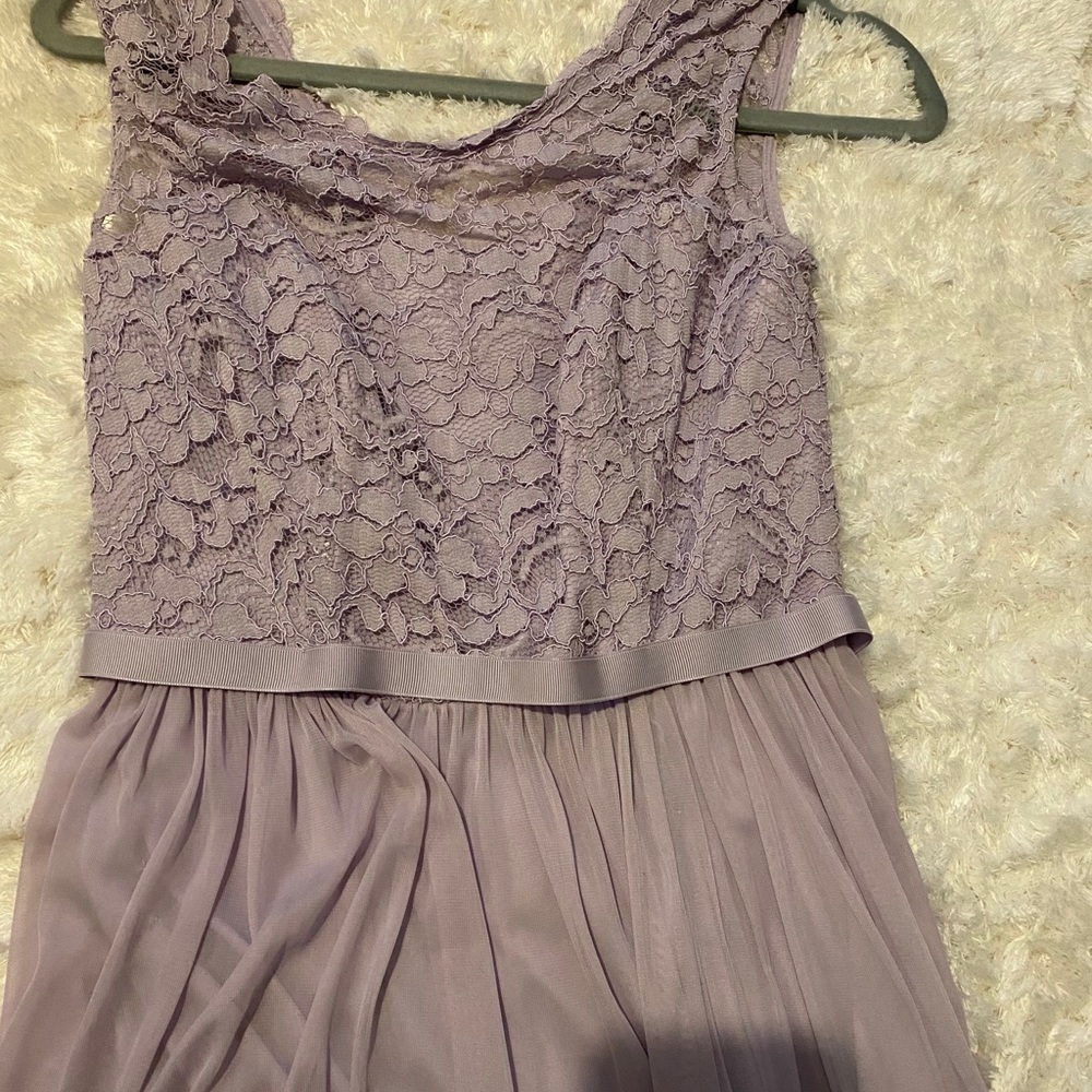 David’s Bridal lilac bridesmaids dress